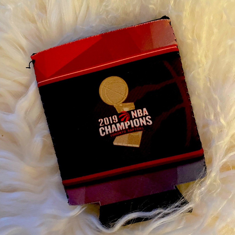 Collectible licensed NBA Raptors 2019 NBA championship koozie!!